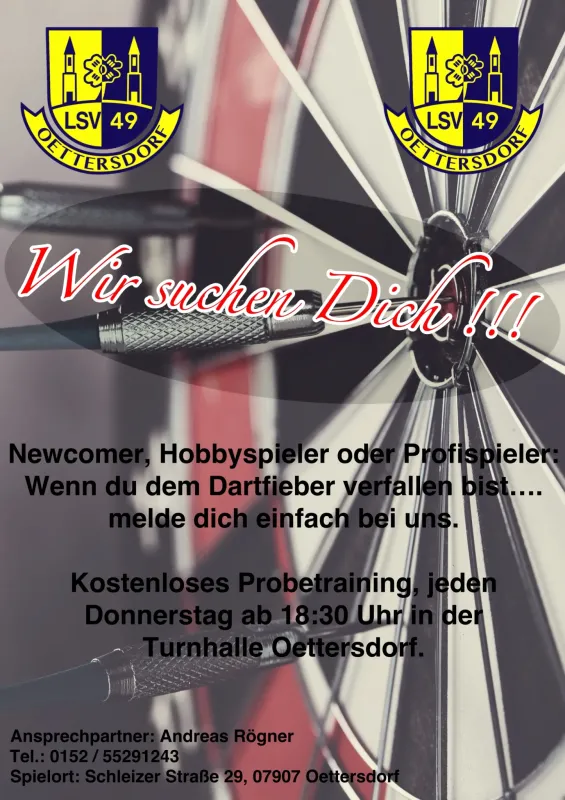 Der LSV 49 Oettersdorf gründet DART-Abteilung!